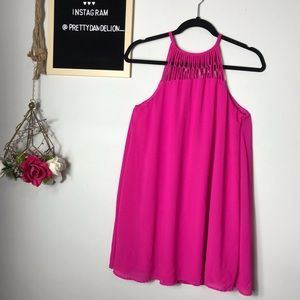 Lulu’s hot pink tunic dress